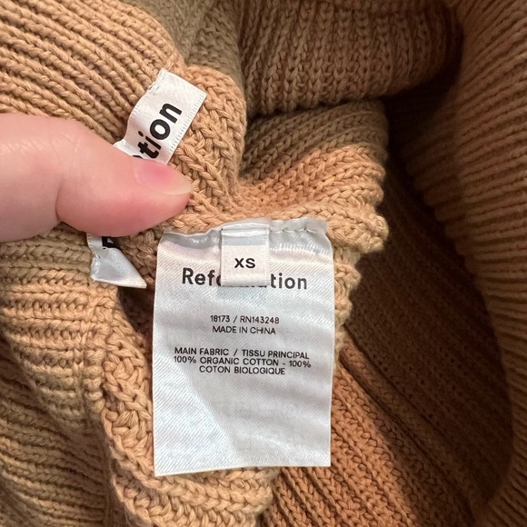 Reformation Camel Sanzo Ribbed Shorts - Picture 6 of 6